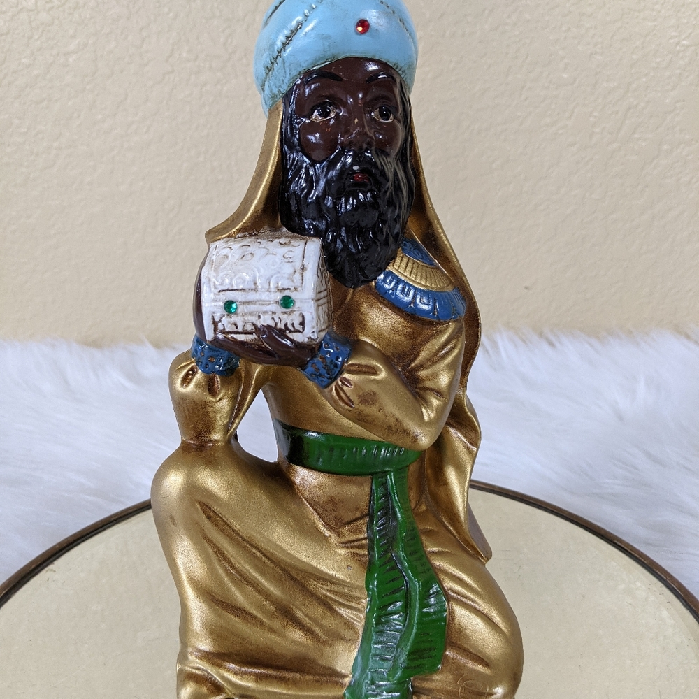 Vtg Ardco Japan Paper Mache Resin Nativity Set